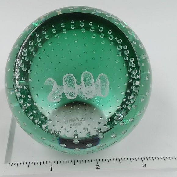 MILLENNIUM Y2K ART GLASS PAPERWEIGHT, CAITHNESS FROM SCOTLAND - Picture 4 of 4